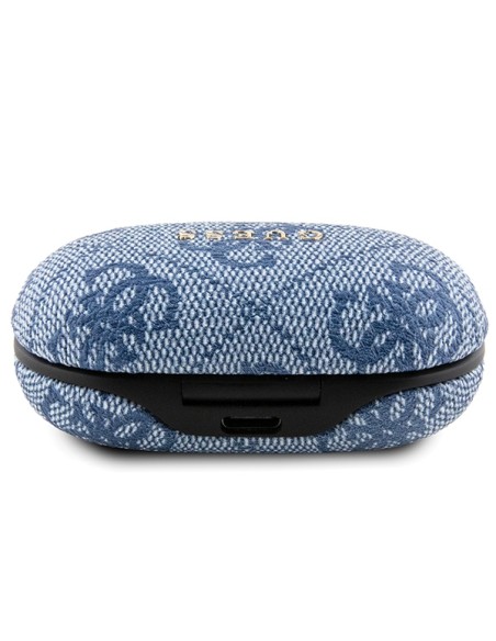 Słuchawki Bluetooth TWS Guess 4G Metal ze stacją dokującą ENC - niebieskie Słuchawki Bluetooth TWS Guess 4G Metal ze stacją dokującą ENC - niebieskie