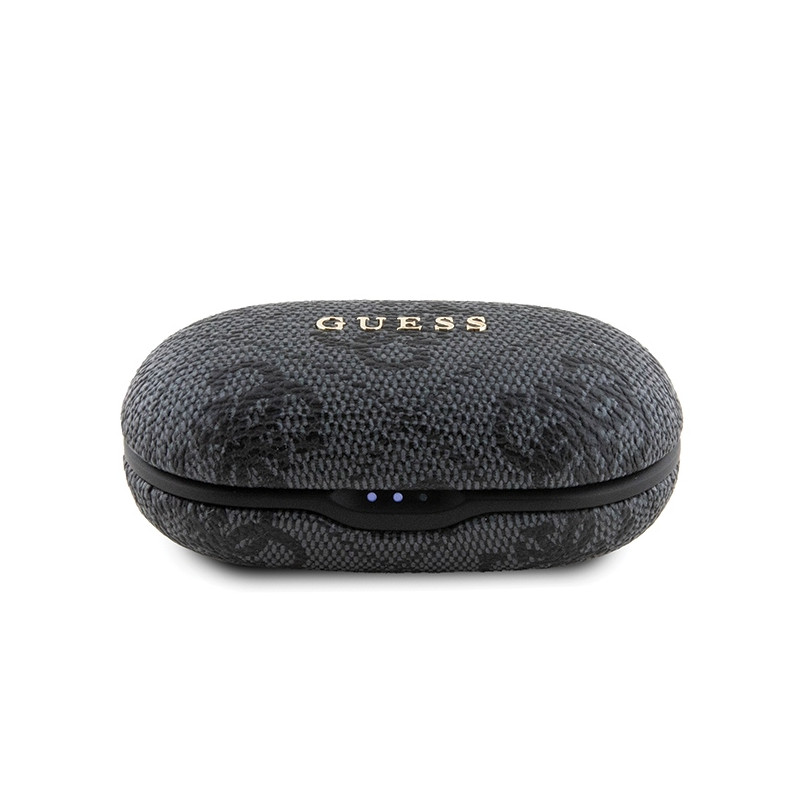 Słuchawki Bluetooth TWS Guess 4G Metal ze stacją dokującą ENC - czarne