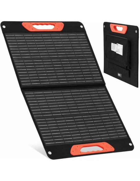 Įkroviklis saulės baterijos sulankstomas turistinis kempingas 2 x USB 60 W