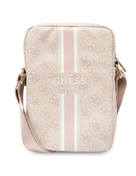 Torba Guess 4G Stripes na tablet 8'' - różowa