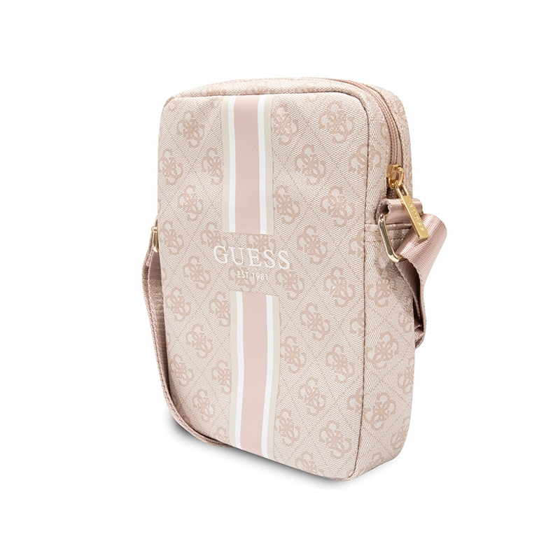 Torba Guess 4G Stripes na tablet 8'' - różowa