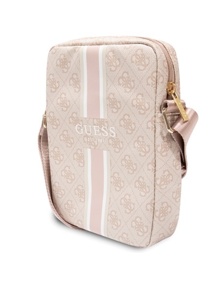 Torba Guess 4G Stripes na tablet 8'' - różowa