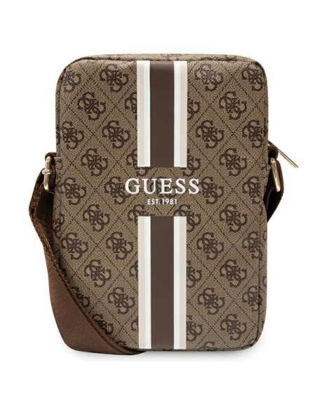 Torba Guess 4G Stripes na tablet 8'' - brązowa Torba Guess 4G Stripes na tablet 8'' - brązowa
