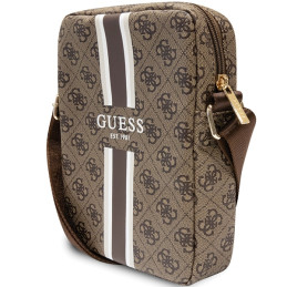 Torba Guess 4G Stripes na tablet 8'' - brązowa