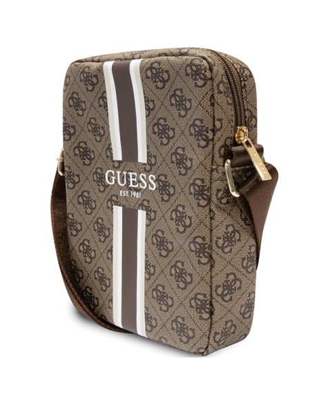 Torba Guess 4G Stripes na tablet 8'' - brązowa Torba Guess 4G Stripes na tablet 8'' - brązowa