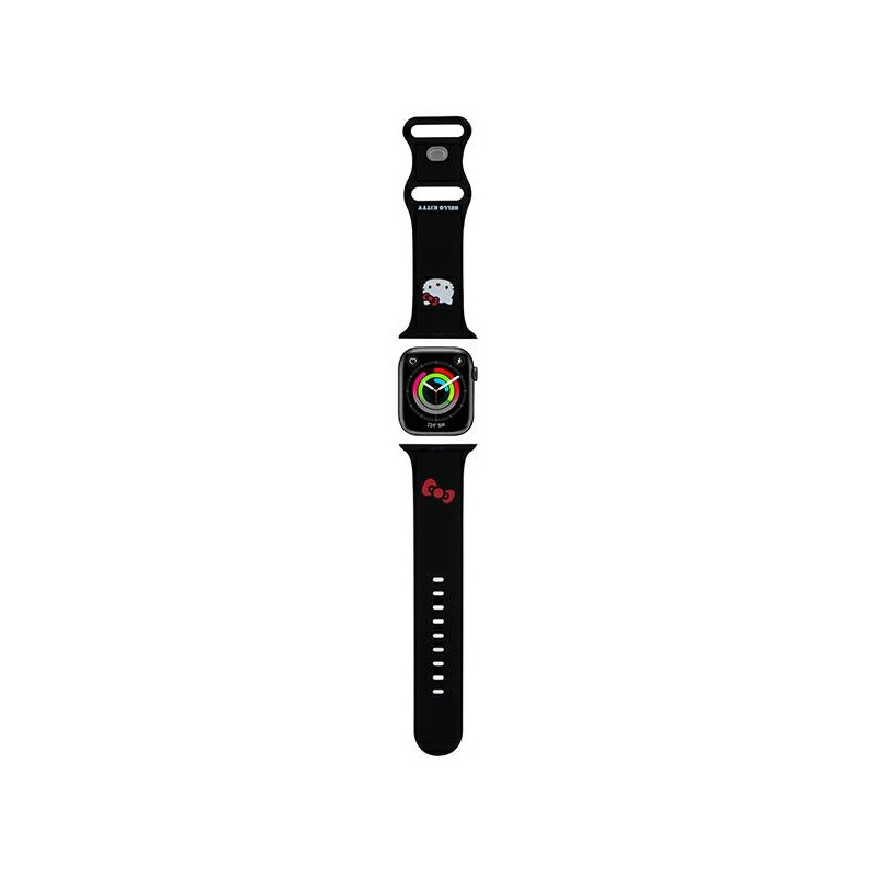 Pasek Hello Kitty Silicone Kitty Head na Apple Watch 42/ 44/ 45/ 49mm - czarny