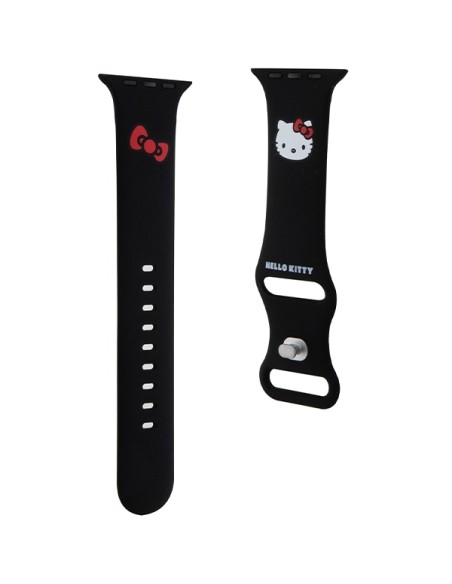 Pasek Hello Kitty Silicone Kitty Head na Apple Watch 42/ 44/ 45/ 49mm - czarny Pasek Hello Kitty Silicone Kitty Head na Apple Watch 42/ 44/ 45/ 49mm - czarny