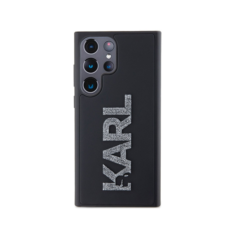 Etui Karl Lagerfeld 3D Rubber Glitter Logo na Samsung Galaxy S23 Ultra - czarne