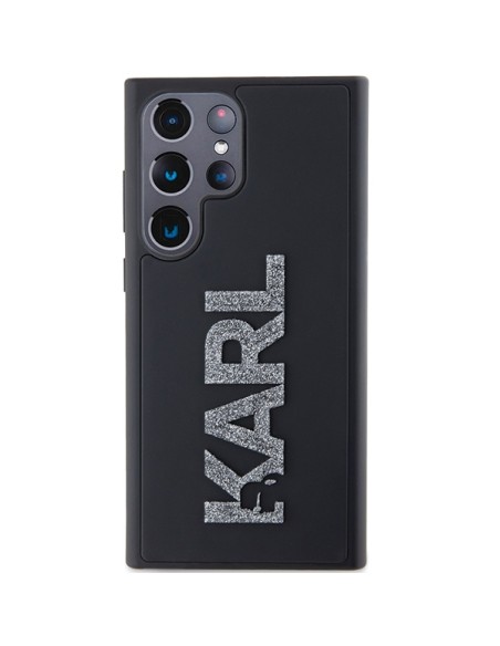 Etui Karl Lagerfeld 3D Rubber Glitter Logo na Samsung Galaxy S23 Ultra - czarne Etui Karl Lagerfeld 3D Rubber Glitter Logo na Samsung Galaxy S23 Ultra - czarne