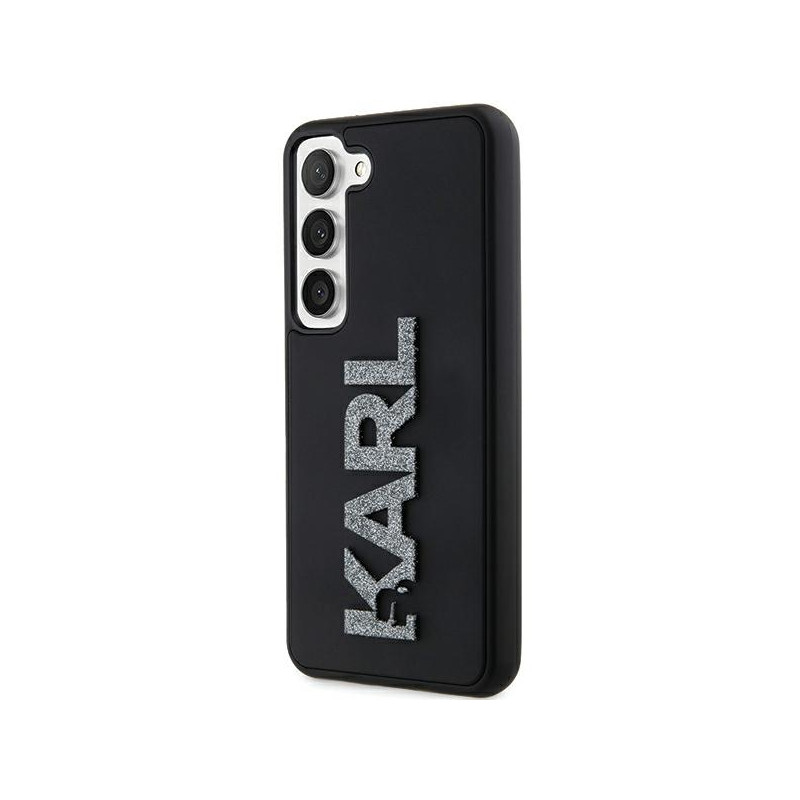 Etui Karl Lagerfeld 3D Rubber Glitter Logo na Samsung Galaxy S23 - czarne