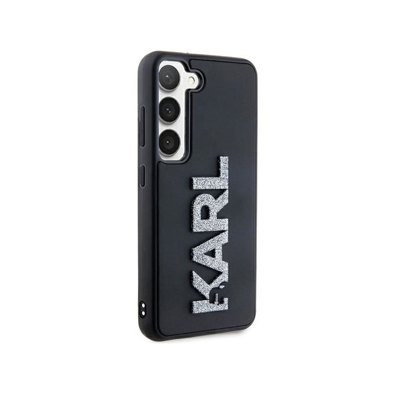 Etui Karl Lagerfeld 3D Rubber Glitter Logo na Samsung Galaxy S23 - czarne