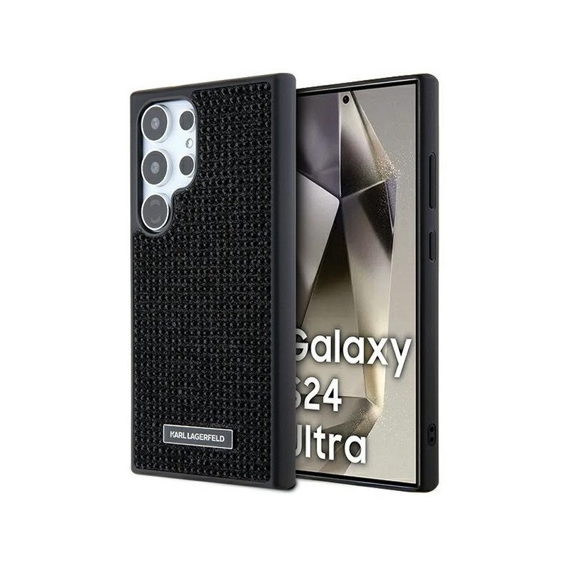 Etui Karl Lagerfeld Rhinestone Metal Logo na Samsung Galaxy S24 Ultra - czarne Etui Karl Lagerfeld Rhinestone Metal Logo na Samsung Galaxy S24 Ultra - czarne