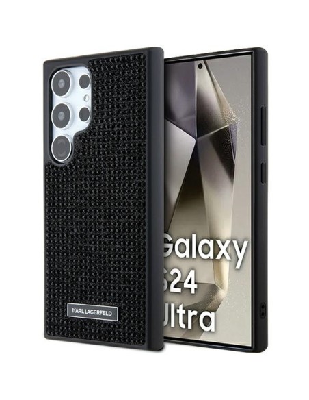 Etui Karl Lagerfeld Rhinestone Metal Logo na Samsung Galaxy S24 Ultra - czarne Etui Karl Lagerfeld Rhinestone Metal Logo na Samsung Galaxy S24 Ultra - czarne