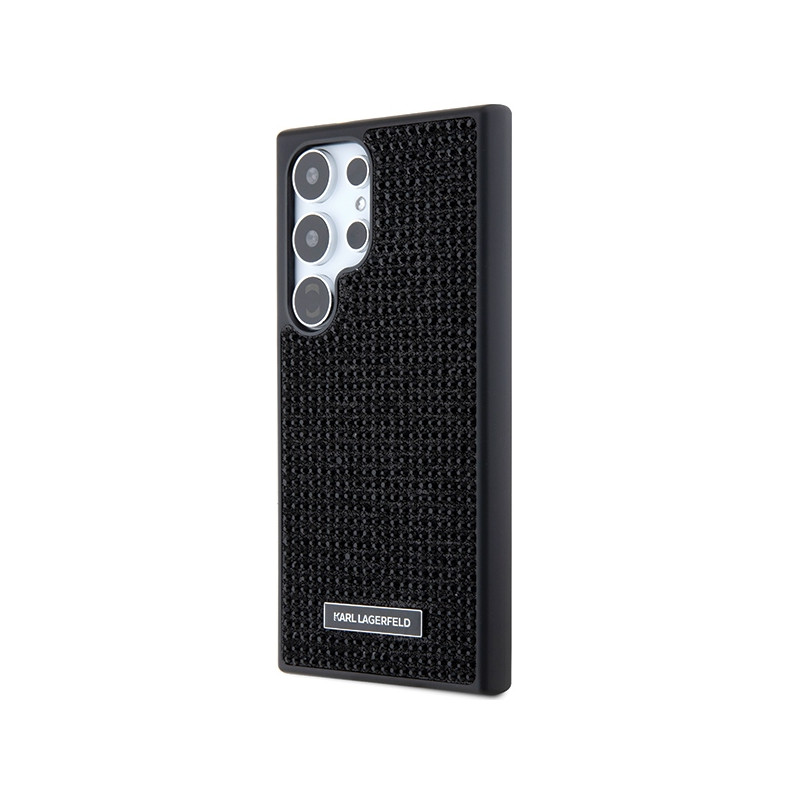 Etui Karl Lagerfeld Rhinestone Metal Logo na Samsung Galaxy S24 Ultra - czarne