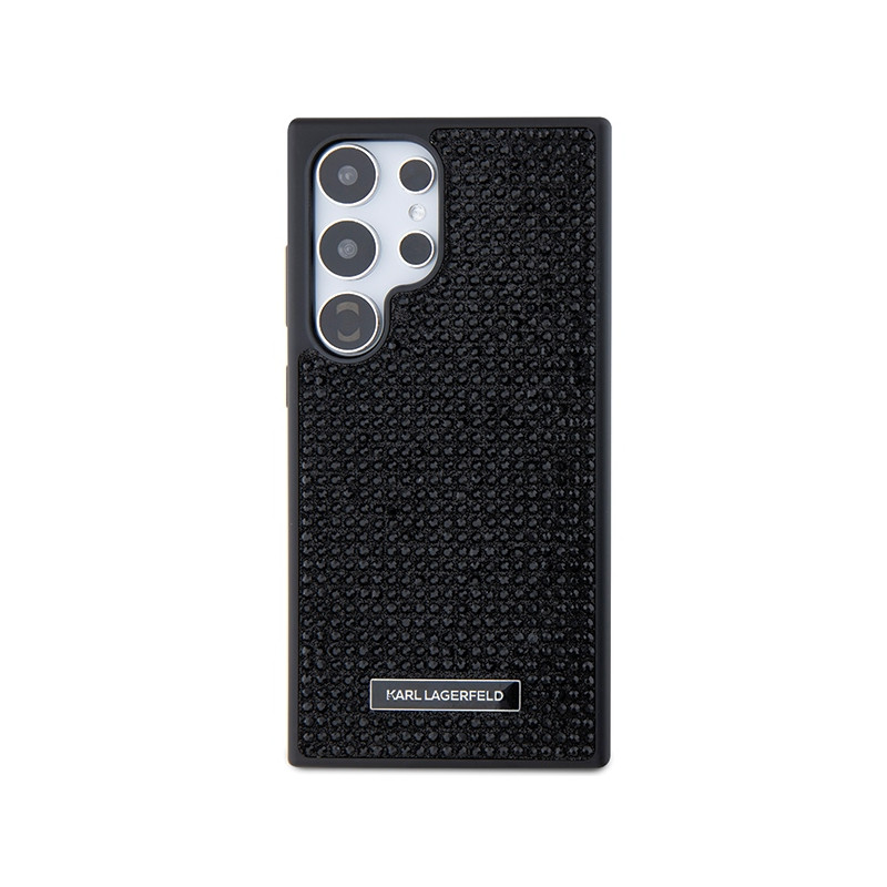Etui Karl Lagerfeld Rhinestone Metal Logo na Samsung Galaxy S24 Ultra - czarne