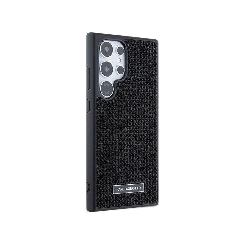 Etui Karl Lagerfeld Rhinestone Metal Logo na Samsung Galaxy S24 Ultra - czarne