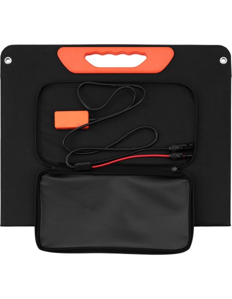 Įkroviklis saulės baterijos sulankstomas turistinis kempingas 2 x USB 60 W