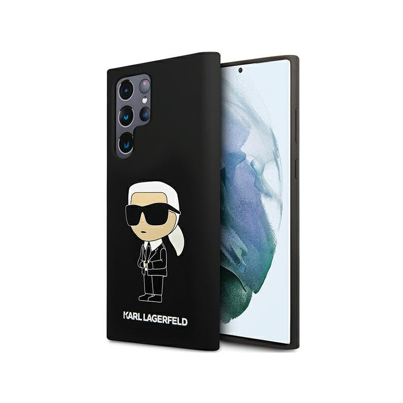 Etui Karl Lagerfeld Silicone Ikonik na Samsung Galaxy S24 Ultra - czarne