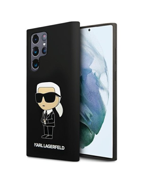 Etui Karl Lagerfeld Silicone Ikonik na Samsung Galaxy S24 Ultra - czarne