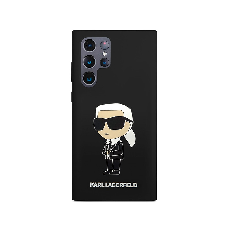 Etui Karl Lagerfeld Silicone Ikonik na Samsung Galaxy S24 Ultra - czarne