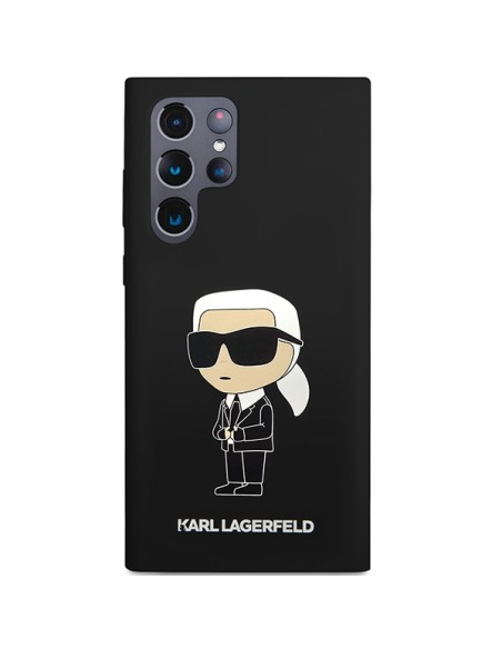 Etui Karl Lagerfeld Silicone Ikonik na Samsung Galaxy S24 Ultra - czarne