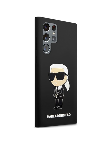 Etui Karl Lagerfeld Silicone Ikonik na Samsung Galaxy S24 Ultra - czarne