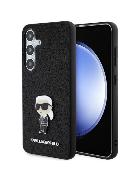 Etui Karl Lagerfeld Fixed Glitter Ikonik Logo Metal Pin na Samsung Galaxy S24+ - czarne Etui Karl Lagerfeld Fixed Glitter Ikonik Logo Metal Pin na Samsung Galaxy S24+ - czarne