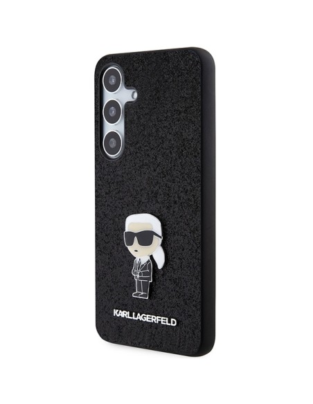 Etui Karl Lagerfeld Fixed Glitter Ikonik Logo Metal Pin na Samsung Galaxy S24+ - czarne Etui Karl Lagerfeld Fixed Glitter Ikonik Logo Metal Pin na Samsung Galaxy S24+ - czarne