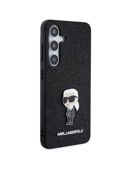 Etui Karl Lagerfeld Fixed Glitter Ikonik Logo Metal Pin na Samsung Galaxy S24+ - czarne Etui Karl Lagerfeld Fixed Glitter Ikonik Logo Metal Pin na Samsung Galaxy S24+ - czarne