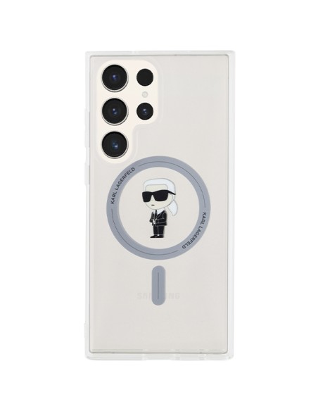 Etui Karl Lagerfeld IML Ikonik MagSafe na Samsung Galaxy S23 Ultra - przezroczyste Etui Karl Lagerfeld IML Ikonik MagSafe na Samsung Galaxy S23 Ultra - przezroczyste
