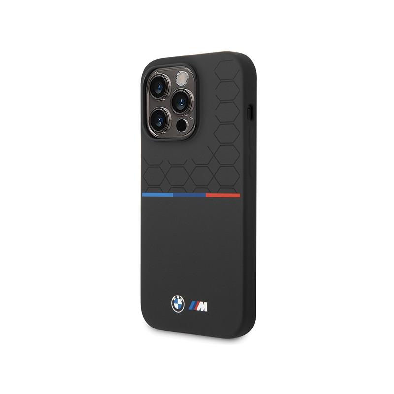 Etui BMW M Silicone Pattern na iPhone 14 Pro Max - czarne