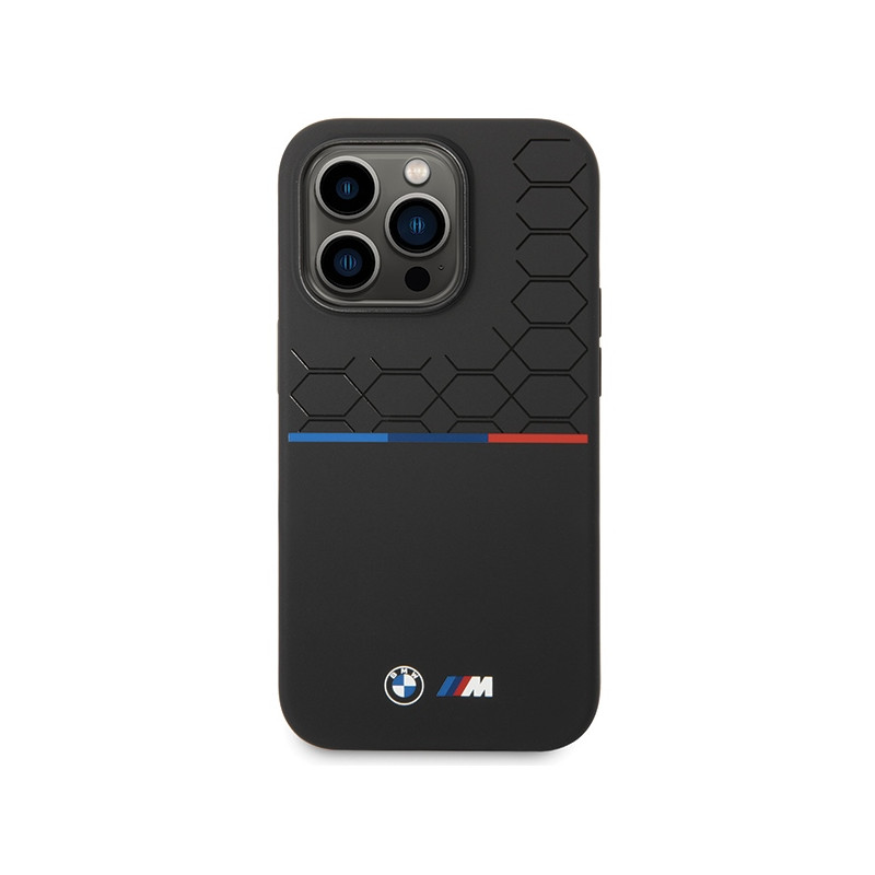 Etui BMW M Silicone Pattern na iPhone 14 Pro Max - czarne