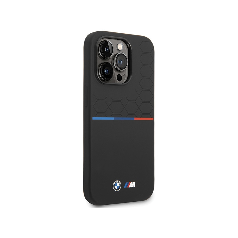 Etui BMW M Silicone Pattern na iPhone 14 Pro Max - czarne