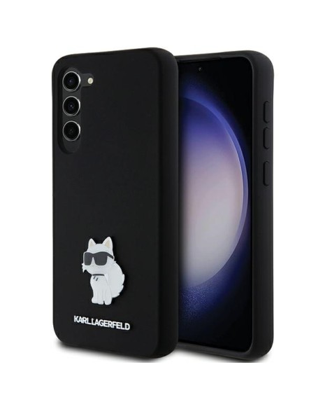 Etui Karl Lagerfeld Silicone Choupette Metal Pin na Samsung Galaxy S23+ - czarne Etui Karl Lagerfeld Silicone Choupette Metal Pin na Samsung Galaxy S23+ - czarne