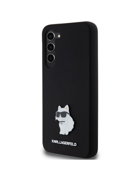 Etui Karl Lagerfeld Silicone Choupette Metal Pin na Samsung Galaxy S23+ - czarne Etui Karl Lagerfeld Silicone Choupette Metal Pin na Samsung Galaxy S23+ - czarne