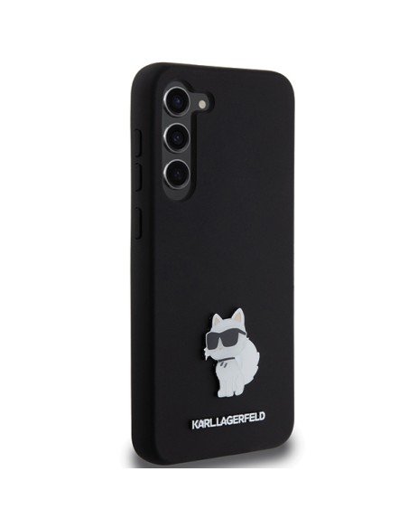 Etui Karl Lagerfeld Silicone Choupette Metal Pin na Samsung Galaxy S23+ - czarne Etui Karl Lagerfeld Silicone Choupette Metal Pin na Samsung Galaxy S23+ - czarne
