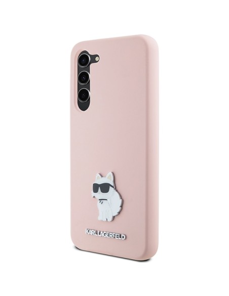 Etui Karl Lagerfeld Silicone Choupette Metal Pin na Samsung Galaxy S23+ - różowe Etui Karl Lagerfeld Silicone Choupette Metal Pin na Samsung Galaxy S23+ - różowe