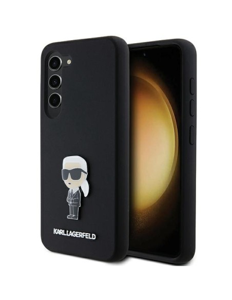 Etui Karl Lagerfeld Silicone Ikonik Metal Pin na Samsung Galaxy S23+ - czarne Etui Karl Lagerfeld Silicone Ikonik Metal Pin na Samsung Galaxy S23+ - czarne