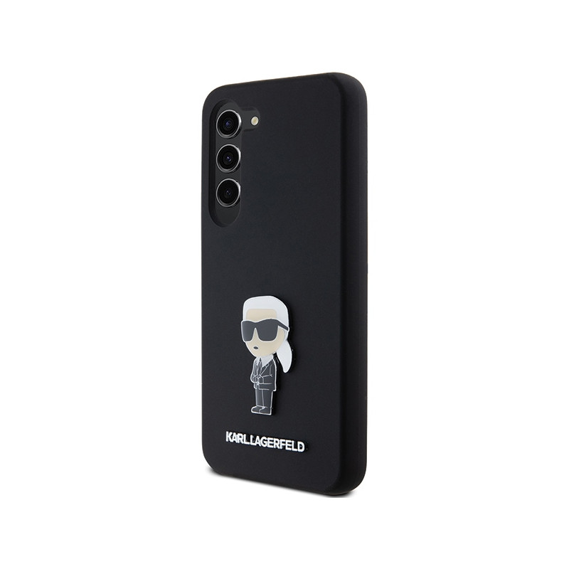 Etui Karl Lagerfeld Silicone Ikonik Metal Pin na Samsung Galaxy S23+ - czarne