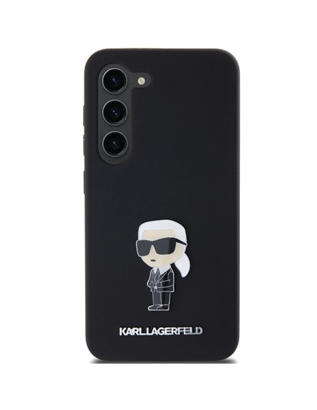 Etui Karl Lagerfeld Silicone Ikonik Metal Pin na Samsung Galaxy S23+ - czarne Etui Karl Lagerfeld Silicone Ikonik Metal Pin na Samsung Galaxy S23+ - czarne