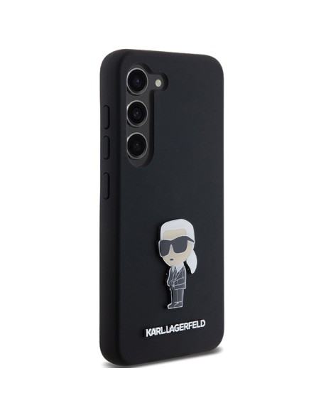 Etui Karl Lagerfeld Silicone Ikonik Metal Pin na Samsung Galaxy S23+ - czarne Etui Karl Lagerfeld Silicone Ikonik Metal Pin na Samsung Galaxy S23+ - czarne