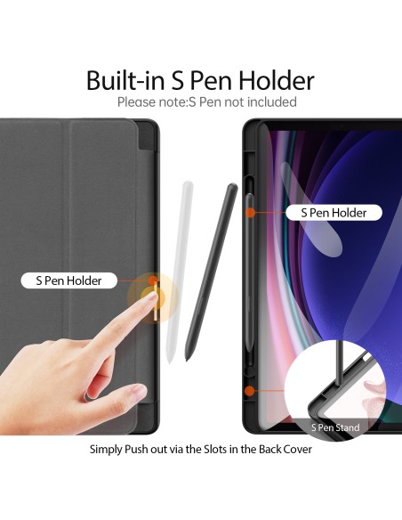 Etui Dux Ducis Domo z klapką i smart sleep na Samsung Galaxy Tab S9 - czarne