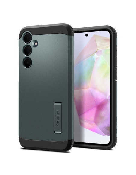 Etui Spigen Tough Armor na Samsung Galaxy A35 5G - zielone Etui Spigen Tough Armor na Samsung Galaxy A35 5G - zielone