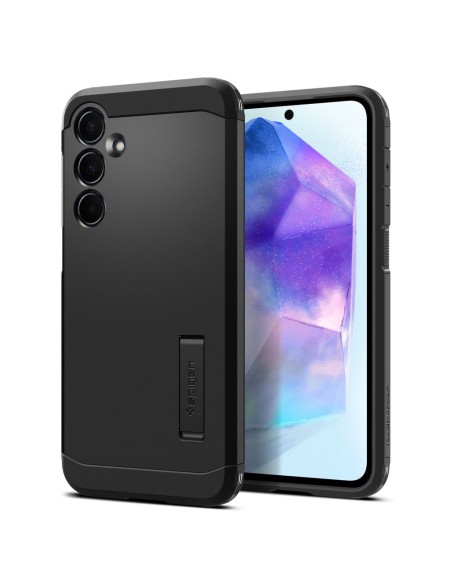 Etui Spigen Tough Armor na Samsung Galaxy A55 5G - czarne Etui Spigen Tough Armor na Samsung Galaxy A55 5G - czarne