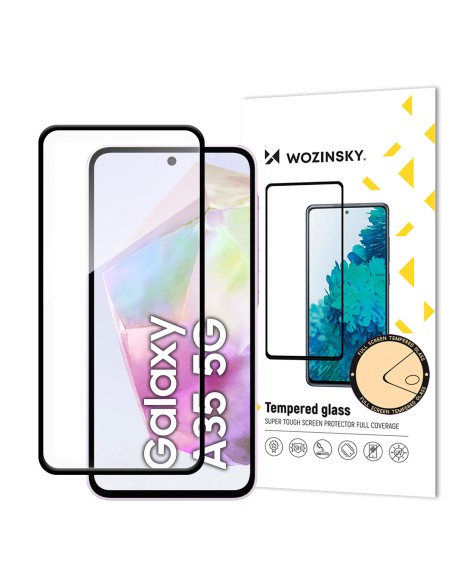 Szkło hartowane Wozinsky Full Glue Tempered Glass na Samsung Galaxy A35 z czarną ramką Szkło hartowane Wozinsky Full Glue Tempered Glass na Samsung Galaxy A35 z czarną ramką