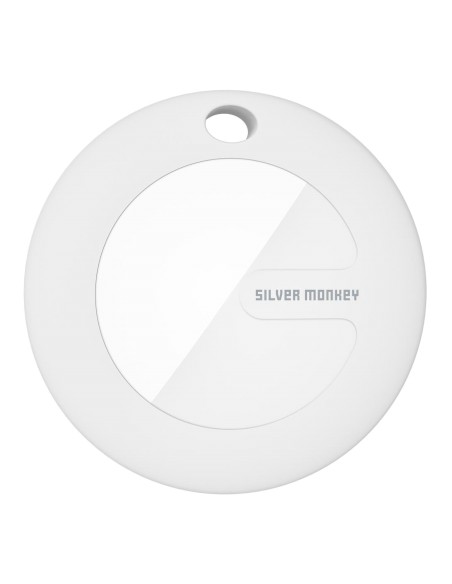 Lokalizator Silver Monkey Tag kompatybilny z Apple FindMy - biały Lokalizator Silver Monkey Tag kompatybilny z Apple FindMy - biały