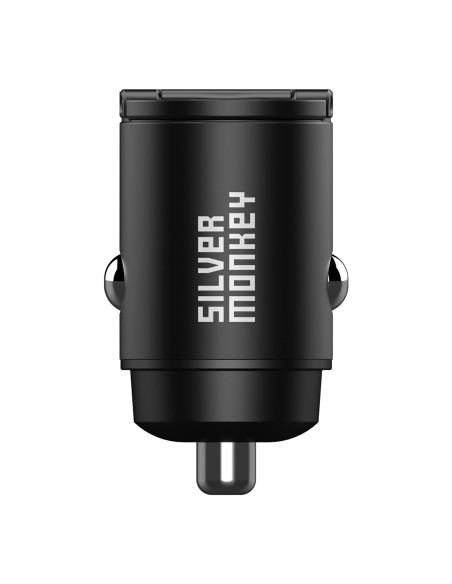 Ładowarka samochodowa Silver Monkey PDQC-CPCT30-SM 30W 1x USB-C PD 1xUSB-A QC - czarna