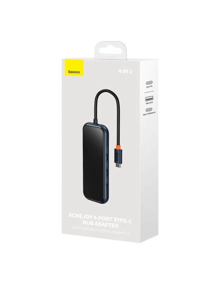 AcmeJoy HUB 4 prievadų USB-C 3xUSB 3.0 tamsiai pilka AcmeJoy HUB 4 prievadų USB-C 3xUSB 3.0 tamsiai pilka