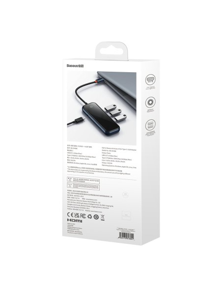 AcmeJoy HUB 4 prievadų USB-C 3xUSB 3.0 tamsiai pilka AcmeJoy HUB 4 prievadų USB-C 3xUSB 3.0 tamsiai pilka