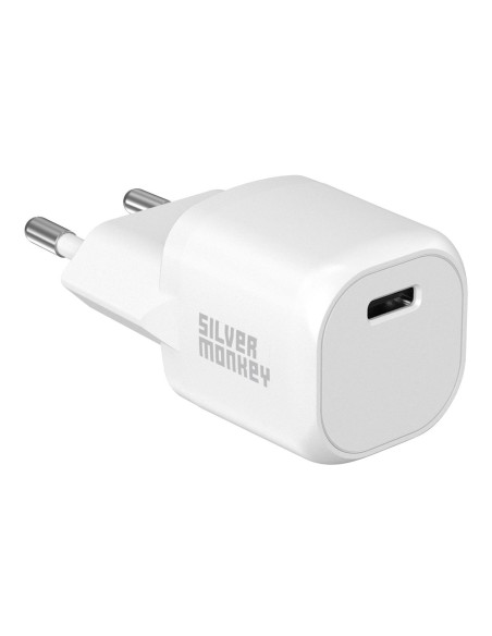 Ładowarka sieciowa Silver Monkey Mini USB-C 20W PD - biała Ładowarka sieciowa Silver Monkey Mini USB-C 20W PD - biała